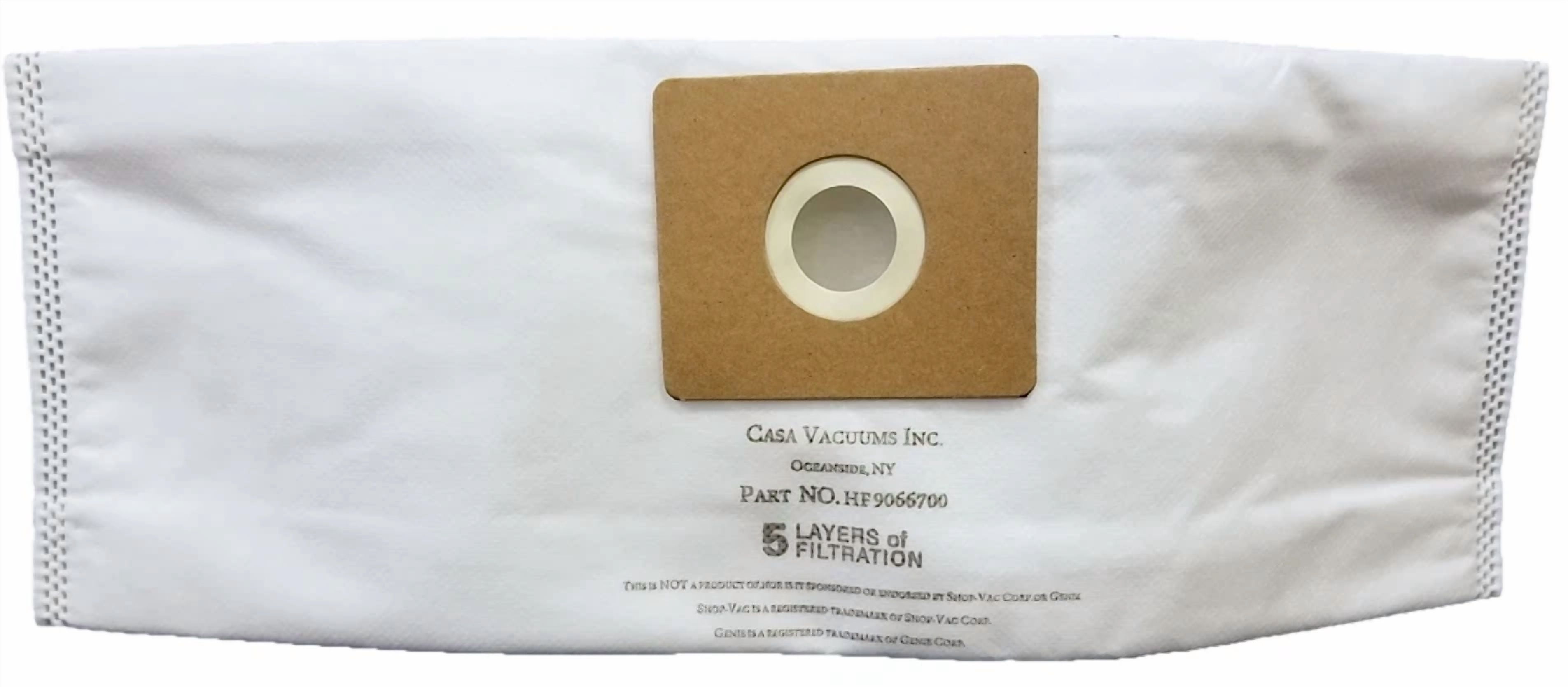 CIRCLE- Casa Vacuums 3 Pk Shop Vac 1.5 Gallon Hepa Type A Bags Wet/Dry Sv-9066700 90667