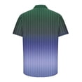 thumbnail image 5 of FRSASU Men's Vintage Bowling Shirts Hawaiian Casual Short Sleeve Button Down Stripe Printed Beach Shirt Summer Gradient Tops Purple, 5 of 5