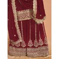 thumbnail image 4 of Tenue de Fête de Mariage Personnalisée Kurti Robe Palazzo, Kurta Droite Toutes Tailles avec Sharara, 4 of 5