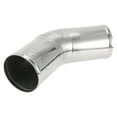 thumbnail image 1 of Tubo de escape de mandril de 45 grados con rodillo de perlas, tubería personalizada para automóvil modificado, 5" OD, longitud de 7.87", acero inoxidable T304, tono plateado, 1 of 7