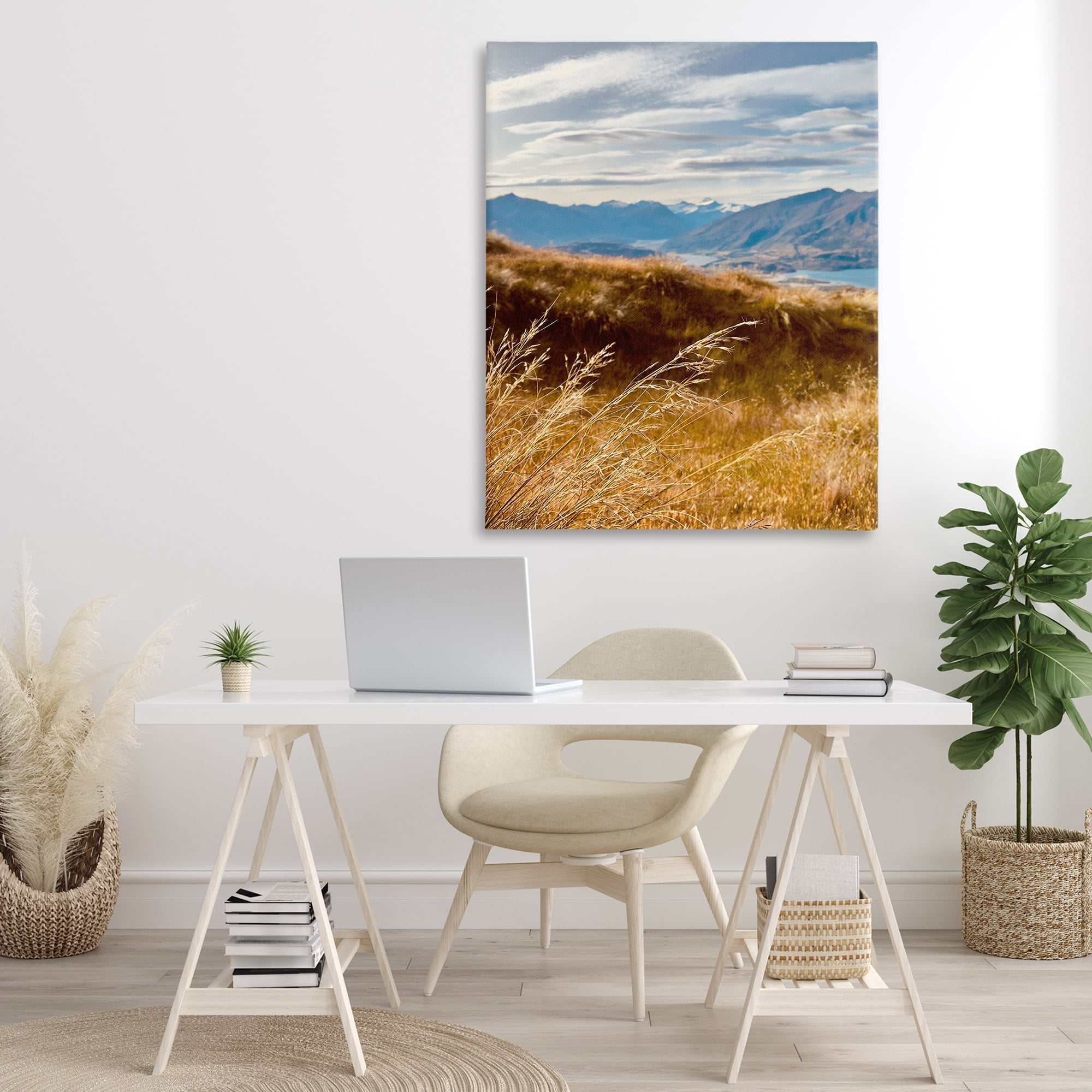 Stupell Industries Windblown Mountain Region Landscape Photography Gallery Wrapped Canvas Art Print Wall Art, 36 x 48