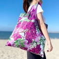 thumbnail image 4 of Wrapables Allybag Foldable & Lightweight Reusable Grocery Bag, 3 Pack, Butterflies and Floral, 4 of 9