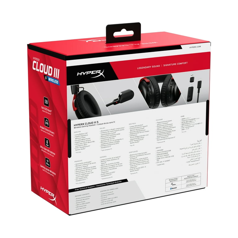 HyperX Cloud III S – Wireless Gaming Headset, 2.4GHz, Bluetooth