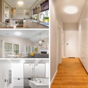 ENERGETIC 13 LED Ceiling Light 1540 LM 5CCT Flush Mount, Dimmable and 3 Watts Selectable, 6 Pack