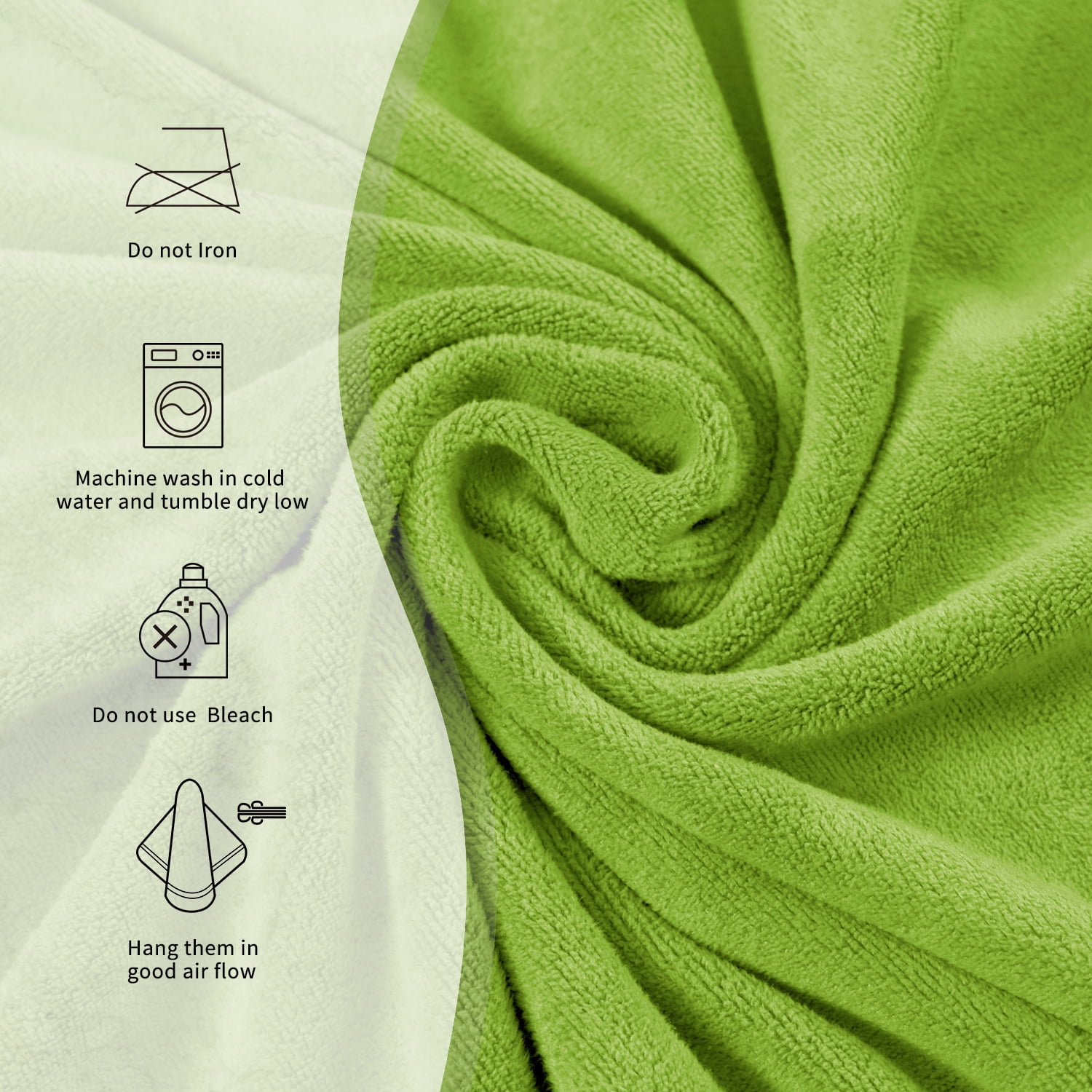 NC Microfiber Bath Towel Set of 6 - Soft Absorbent Hotel Bathroom Towels, Camel,Grey,Teal