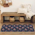 thumbnail image 4 of Pioneer Flower Floral Print Pattern Bathroom Rugs Mat, Non Slip Microfiber Bathroom Rug with Rubber Backing, Soft Mats for Bathroom Floor Tub Shower, 17"x47", 4 of 5