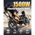 thumbnail image 3 of SUNTIBYE SE1 Folding Electric Mountain Bike for Adults, 1000W Motor, 28MPH, 48V 15Ah Battery, 20" Fat Tire E Bike, UL2849, Black, 3 of 7