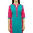 thumbnail image 7 of Phagun Women's Cotton Indian Kurti Tunic Ethnic Casual Straight Pannel Kurta-4, 7 of 7