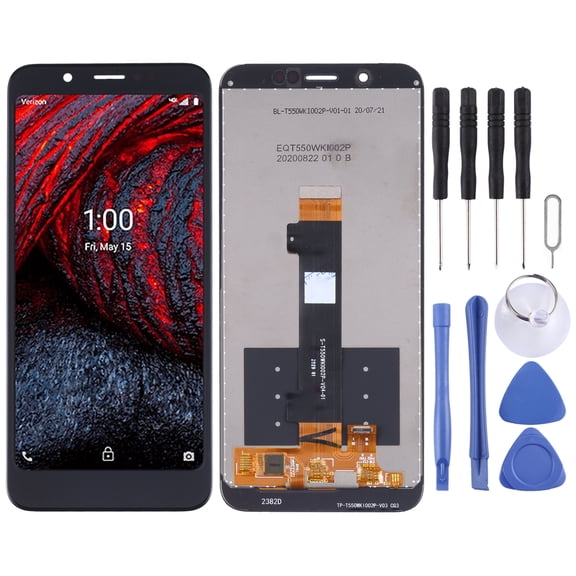 Cellphone Repair Parts LCD Screen and Digitizer Full Assembly For Nokia 2 V Tella/C2 Tava/C2 Tennen(Black)