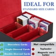 thumbnail image 6 of TERRALYX Card Deck Case for Trading Cards 1800+, Trading Card Storage Box with 8 Dividers and 3 Stoppers, Leather Magnetic Closure Deck Box Fit for YuGiOh, MTG and Sport Cards（Red）, 6 of 6