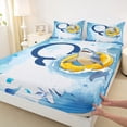 thumbnail image 4 of Feelyou Shark Letter Q Queen Sheet Sets for Boys, Ocean Sealife Bed Set for Kids, Blue, 4 Pieces, 4 of 5