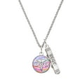 thumbnail image 1 of Delight Jewelry Silvertone Domed Multi Color DO Silvertone Best Friends Forever Bar Charm Necklace, 23", 1 of 4