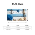 thumbnail image 4 of FJPT Nautical Anchor Starfish And Seashell Design Non Slip Flannel Floor Mat Kitchen Mat For Bathroom Kitchen Bedroom Decor 31.5x19.7 inch, 4 of 5