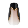 thumbnail image 5 of KISS Voguish Fantasy Halloween Nails, Black, Medium Length, Coffin Shape, 'Franken-tastic', 31 Ct., 5 of 9