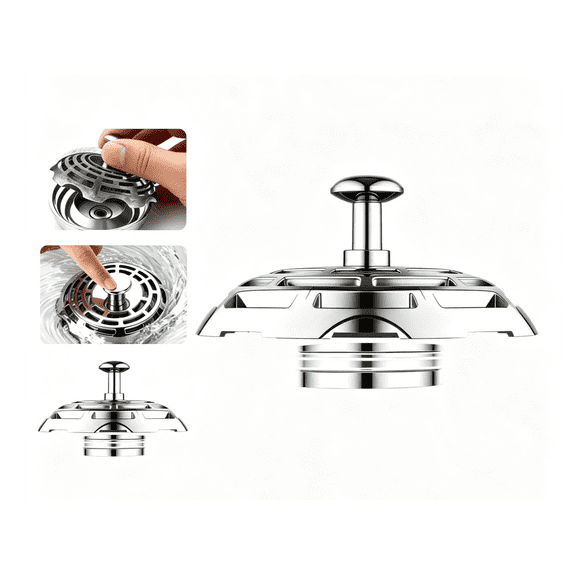 Pop‑Up Bathtub Drain Stopper, Universal Basin Sink Drain Plug Core, Copper Bathroom Sink Bounce Drain Filter Insert for Bathtub, Washbasin, Lavatory Sink