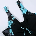 thumbnail image 7 of ibiyuan Plus Size Swimsuit for Women Two Piece Bathing Suits Swim Tummy Control Flowy Swimwear Tropical Printed 2 Piece Swimsuit for Women,Blue, 7 of 7