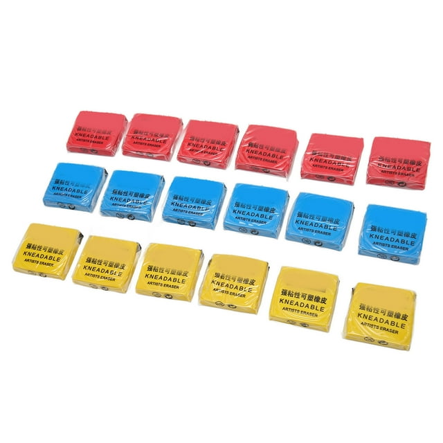 Moldable Eraser, 18PCS Strong Adhesion PVC Kneaded Eraser for Classroom