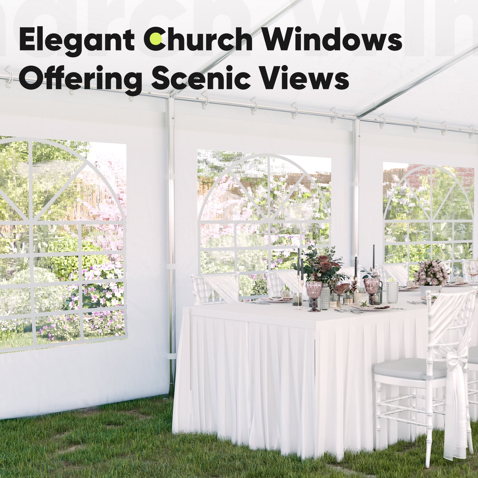 Quictent 20x40ft Party Tent Heavy Duty Outdoor Canopy Tent Carport Wedding Event Shelter BBQ Wedding Tents for Parties with Storage Bags