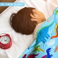 thumbnail image 2 of Soft Fuzzy Dinosaur Kids Throw Blanket for Baby Toddler Boys,Dinosaur Blanket for Boys Girls Cartoon Dinosaur Throw Blankets,Fleece Plush Dino Birthday Gifts Blanket for Couch Sofa Bed Nap, 2 of 6