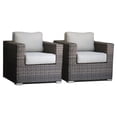 thumbnail image 1 of Living Source International Chaises de Patio avec Coussins en Espresso/gris (Ensemble de 2), 1 of 3