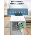 thumbnail image 5 of Yeshouse 14,000 BTU Portable AC for Room, Drainage-Free 3-in-1 Cooler, Dehumidifier, Fan, Remote, 24H Timer, Window Kit, Easy Mobility, White, 5 of 8