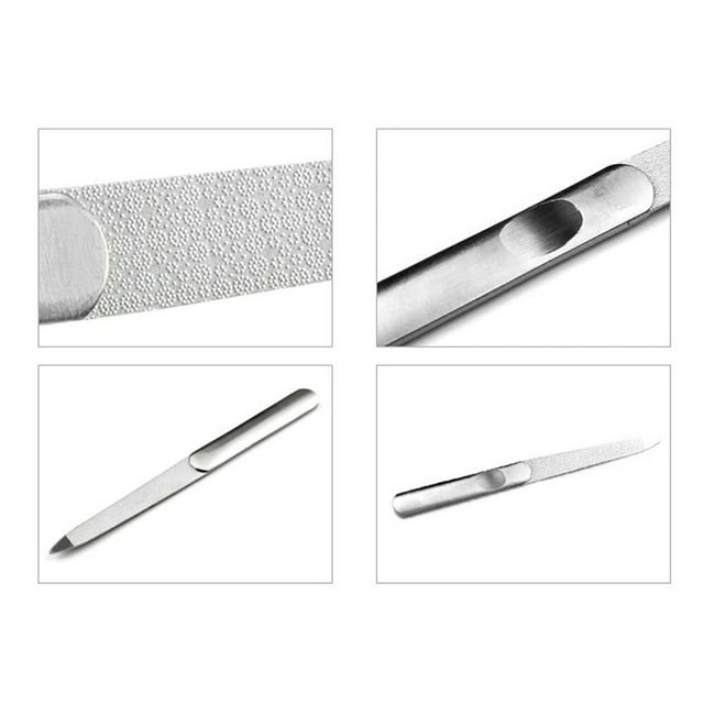 WIFKLSIIPG 1X Metal Double Sided Nail Files Strong Edge for Manicure Pedicure Grooming