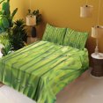 thumbnail image 3 of Ambesonne Green Fitted & Top Sheet Set with Shams, Nature Scenery Close up Scene, Apple Green, 3 of 5