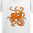 thumbnail image 4 of Inktastic Giant Orange Octopus Eating Ice Cream Youth T-Shirt, 4 of 5