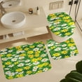 thumbnail image 5 of Floral Colorful Flower 4 Piece Shower Curtain Sets, Non-Slip Rugs, Toilet Lid Cover And Bath Mat, for Bathroom Decor Set, 72" X 72", 5 of 7