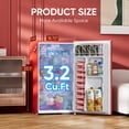 thumbnail image 3 of Upstreman 3.2 Cu.ft Retro Compact Fridge with Side Bottle Opener, Single Door Small Refrigerator Retro Bar Fridge, Red BR321 PRO, 3 of 14