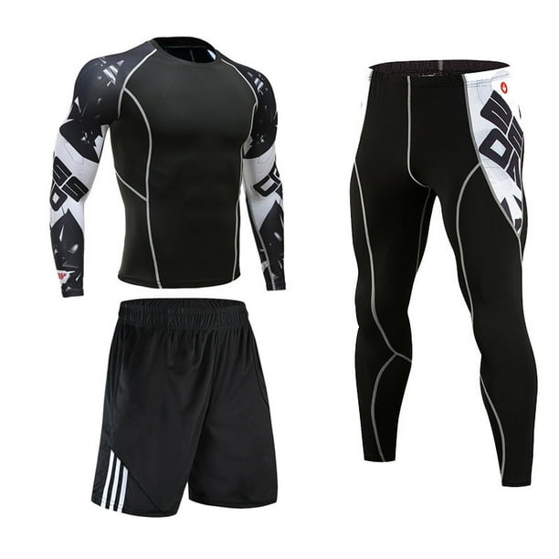 Traje deportivo de hombre, mallas de manga larga, ropa deportiva de secado rápido para hombre, ropa deportiva de secado rápido, ropa de entrenamiento de baloncesto PRO