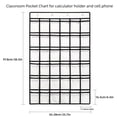 thumbnail image 3 of 2 PCS Of 36 Pockets Classroom Pocket Chart For Cell Phone Calculator, Clear Pocket Chart Organizer For Classroom With 36 Number Sticker And 2 Types Of Hooks Size:38.5x25.7 Inch (White-2pack), 3 of 8