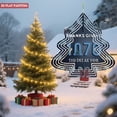 thumbnail image 3 of Metal Hanging Christmas Tree Wind Spinner - Decorative White Line Pattern with ' THANKS ' & ' 1070 ' - Festive Garden Decor, 3 of 7
