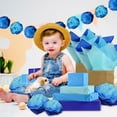 thumbnail image 2 of Mixed blue gift wrapping paper set, 60 sheets of wrapping paper, 3 colors of wrapping paper, suitable for gift wrapping, Easter, baby baptisms, birthdays, weddings, Christmas, and blue party decorati, 2 of 4