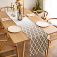 thumbnail image 3 of Brown Ombre Stripe Table Runner - 108 Inch Long, Kitchen Dining Table Runner Dresser Scarves, Modern Abstract Art Gradient Striped Farmhouse Decor for Coffee Tables Wedding Party Banquet, 3 of 8
