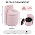 thumbnail image 3 of COOLHUT Vanity Chair, Upholstered Vanity Stool with Storage, Velvet Swivel Accent Chair, No Assembly Small Accent Stool, Makeup Chair for Bedroom, Living Room and Dressing Area, Pink, 3 of 13