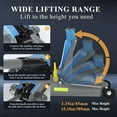 thumbnail image 4 of 2.5T Floor Jack, Capable of Lifting from 3.35 Inches to 15.16 Inches, with Portable Handle Suitable for Safe Night Use, Low Profile Hydraulic Jack with Adjustable Oval Handle, Blue, 4 of 7