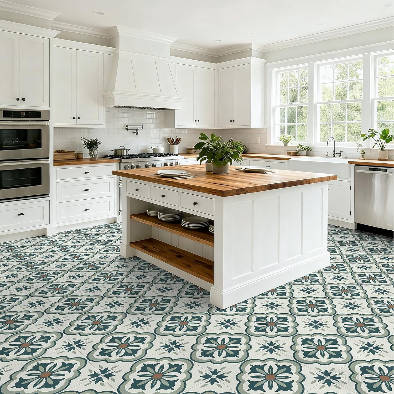 Peel and Stick Floor Tile, Peel and Stick Flooring Self Adhesive, Waterproof Vinyl Flooring Suitable for Bathroom, Kitchen(11.8x11.8In, 10PCS)
