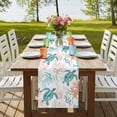 thumbnail image 4 of Table Runners 70 Inches Long Dress Scarves, Teal Red Coastal Farmhouse Coffee/Dining/Kitchen Table Decor, Holiday Table Runner, Beach Nautical Sea Turtle Coral Starfish 13x70 Inch, 4 of 9