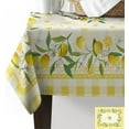 thumbnail image 3 of Summer Lemon Tablecloth Rectangle/Oval Yellow Buffalo Plaid Rustic Table Cloth Outdoor Waterproof Tablecloths for Party Picnic Polyester Table Cover for Dining/Kitchen Tabletop Decoration 60x102in, 3 of 6