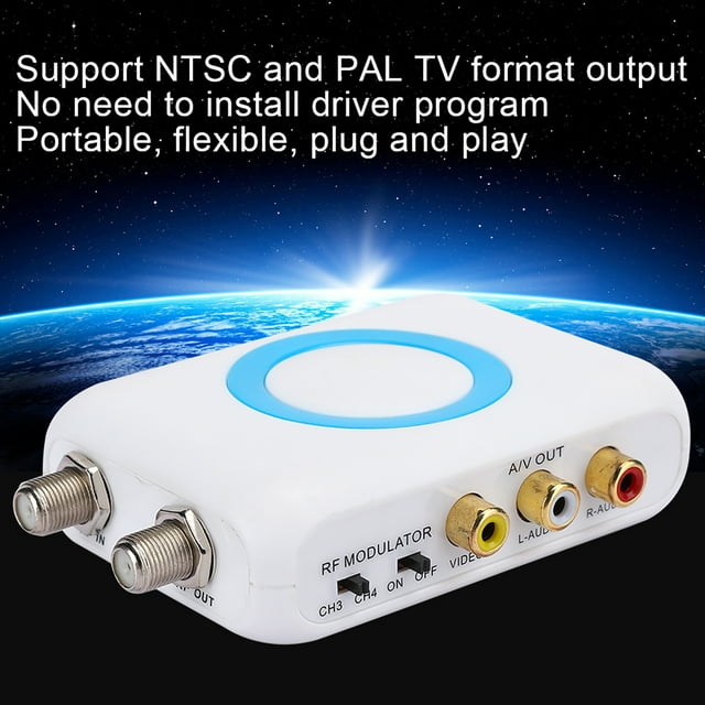 Video Modulator HD Modulator PAL / NTSC RFModulator 1080P White for Female for Local CATV System