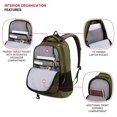 thumbnail image 4 of SwissGear Cecil 5505 Laptop Backpack, Olive, 18-Inch, 4 of 5