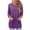 Purple, variant on Knitted 3/4 Sleeve Tunic Tops For Women Crewneck Loose Fit Blouse Fall Casual Daily Lightweight Sweater With Pockets