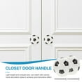 thumbnail image 3 of FRCOLOR 4 Pcs Retro Football Ceramic Handle Decorative Knobs Child 3.50X3.50X3.50CM, 3 of 8