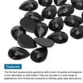 thumbnail image 4 of Uxcell 50PCS Flat Back Acrylic Teardrop Gems 18x25mm Artificial Rhinestones for DIY Crafts Bead Black, 4 of 4