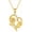 Sunflower Heart Necklace, variant on 14K Real Gold Sunflower Necklace for Women, You Are My Sunshine Gold Sunflower Pendant Necklace with Crystal Birthday Anniversary Jewelry Gifts for Mom, Wife 16"+2"