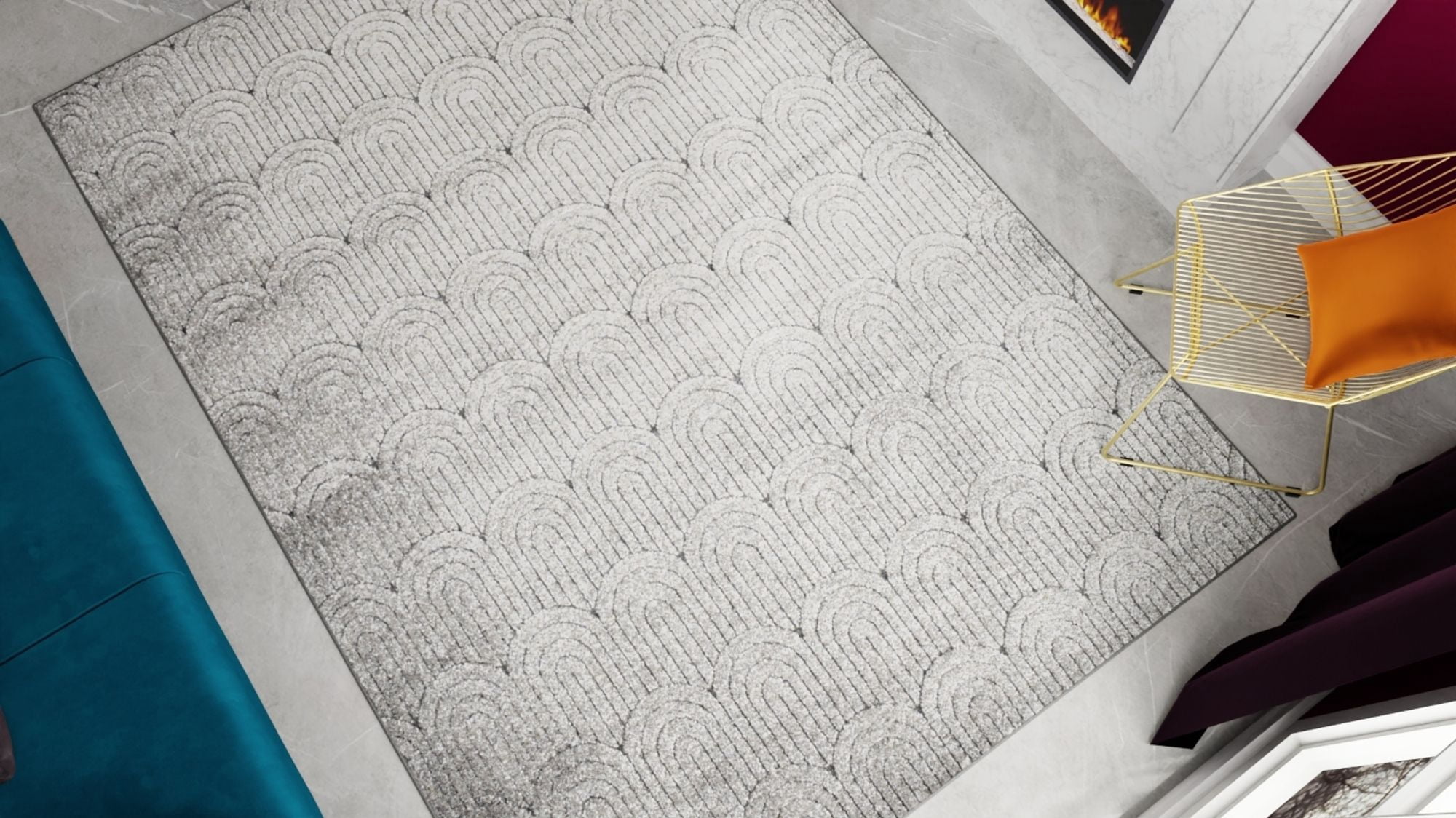 Rugs America Chanai CN40E Contemporary Geometric 5'0" X 7'0" Area Rug