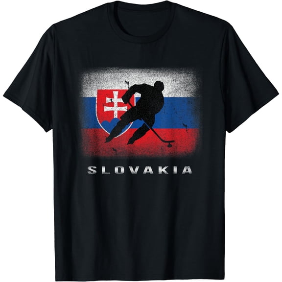 Slovakia Ice Hockey T-shirt Slovak Flag mens t shirt，black，women，funny，misfits，men，journey，t-shirt