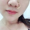 thumbnail image 3 of HEVIRGO Nose Ring Chic Safe Stainless Steel Decorative Lip Ring for Nose,Multi-Color 1.2x8mm, 3 of 10