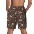 thumbnail image 2 of Lsque Mens Swim Trunks Dachshund Dog Puppy Pattern - Bathing Suit Compression Liner - Beach Swim Shorts Swimwear - (S-3XL) - Stretch Quick Dry -3X-Large, 2 of 9